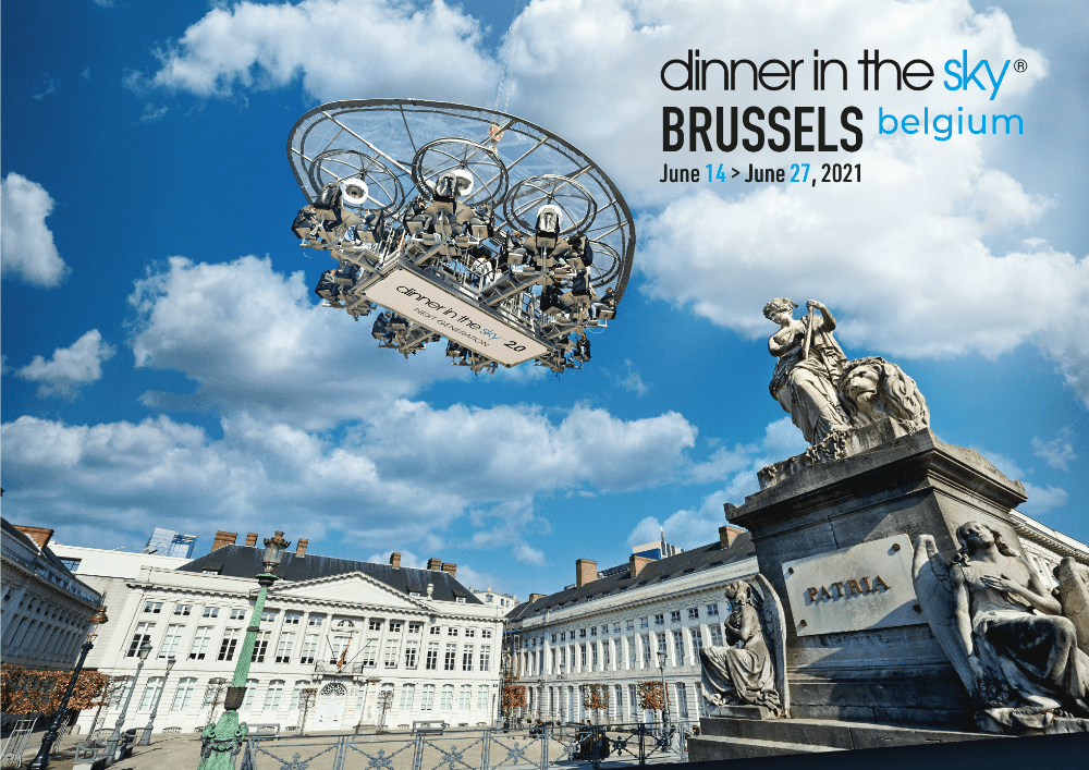 Dinner in the Sky in Brussel met The Mastercooks